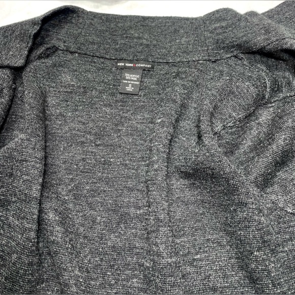 Wool  mixed Cardigan Grey  NY&Co Wool Cardigan Jacket Classic - Picture 5 of 17